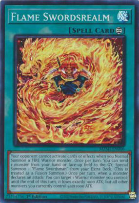 Flame Swordsrealm - MZMI-EN006 - Super Rare 1st Edition