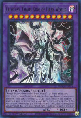 Clorless, Chaos King of Dark World - MZMI-EN014 - Super Rare 1st Edition