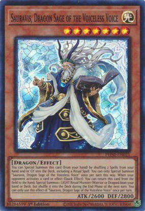 Sauravis, Dragon Sage of the Voiceless Voice - PHNI-EN021 - Super Rare 1st Edition