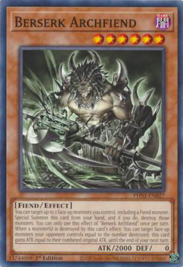 Berserk Archfiend - PHNI-EN027 - Common 1st Edition