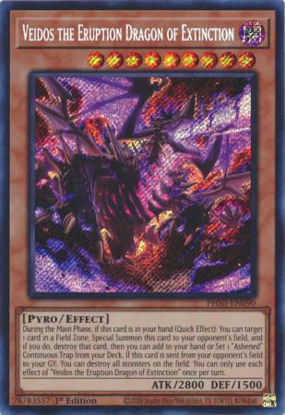 Veidos the Eruption Dragon of Extinction - PHNI-EN090 - Secret Rare 1st Edition