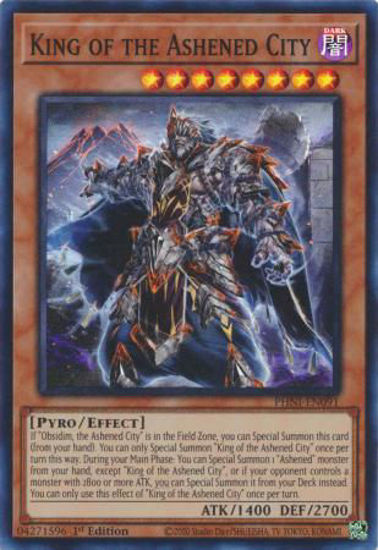 King of the Ashened City - PHNI-EN091 - Super Rare 1st Edition