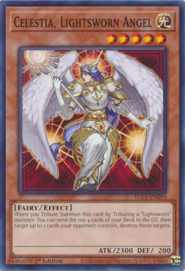 Celestia, Lightsworn Angel - BLC1-EN059 - Common 1st Edition