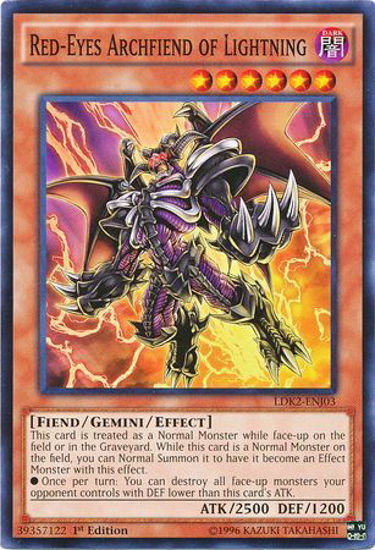 Red-Eyes Archfiend of Lightning - LDK2-ENJ03 - Common Unlimited