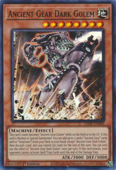 Ancient Gear Dark Golem - LEDE-EN006 - Super Rare 1st Edition