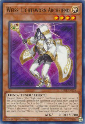 Weiss, Lightsworn Archfiend - LEDE-EN024 - Common 1st Edition