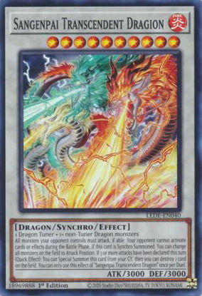 Sangenpai Transcendent Dragion - LEDE-EN040 - Super Rare 1st Edition