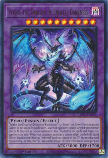 Veidos the Dragon of Endless Darkness - LEDE-EN092 - Ultra Rare 1st Edition