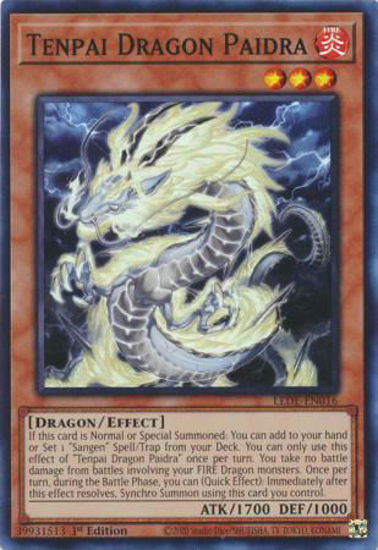 Tenpai Dragon Paidra - LEDE-EN016 - Super Rare 1st Edition