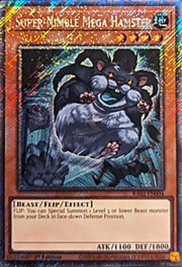 Super-Nimble Mega Hamster - RA02-EN004 - (V.4 - Platinum Secret Rare) 1st Edition