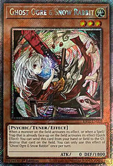 Ghost Ogre & Snow Rabbit - RA02-EN009 - (V.4 - Platinum Secret Rare) 1st Edition