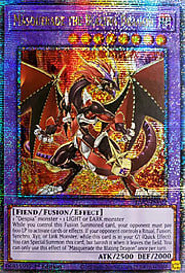 Masquerade the Blazing Dragon - RA02-EN022 - (V.5 - Quarter Century Secret Rare) 1st Edition