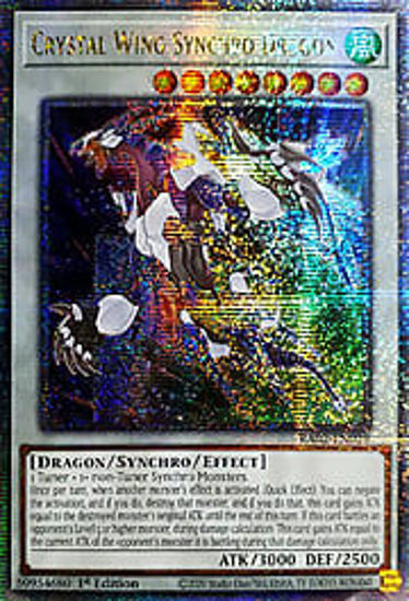 Crystal Wing Synchro Dragon - RA02-EN029 - (V.5 - Quarter Century Secret Rare) 1st Edition