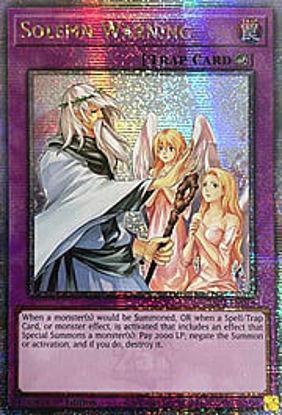 Solemn Warning - RA02-EN078 - (V.5 - Quarter Century Secret Rare) 1st Edition