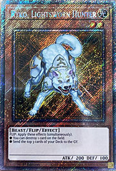 Ryko, Lightsworn Hunter - RA02-EN003 - (V.4 - Platinum Secret Rare) 1st Edition