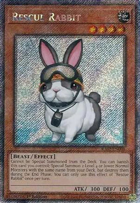 Rescue Rabbit - RA02-EN008 - (V.4 - Platinum Secret Rare) 1st Edition