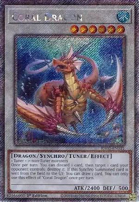 Coral Dragon - RA02-EN031 - (V.4 - Platinum Secret Rare) 1st Edition