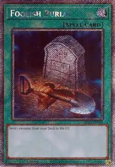 Foolish Burial - RA02-EN049 - (V.4 - Platinum Secret Rare) 1st Edition