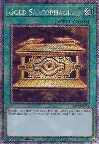 Gold Sarcophagus - RA02-EN052 - (V.4 - Platinum Secret Rare) 1st Edition