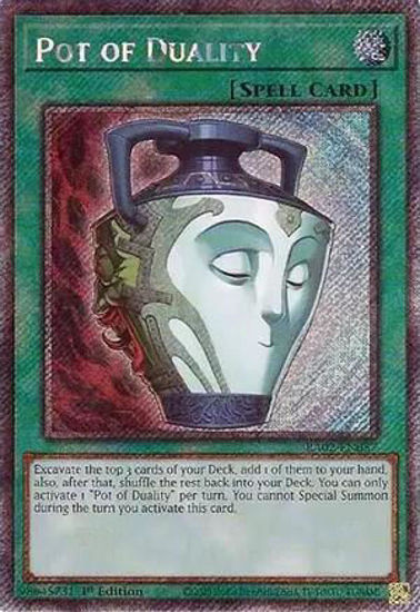 Pot of Duality - RA02-EN057 - (V.4 - Platinum Secret Rare) 1st Edition