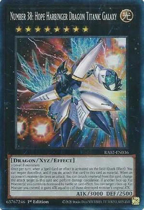 Number 38: Hope Harbinger Dragon Titanic Galaxy - RA02-EN036 - (V.6 - Collector's Rare) 1st Edition