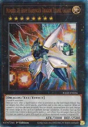 Number 38: Hope Harbinger Dragon Titanic Galaxy - RA02-EN036 - (V.7 - Ultimate Rare) 1st Edition