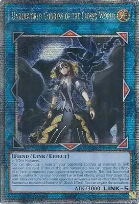 Underworld Goddess of the Closed World - RA02-EN045 - (V.5 - Quarter Century Secret Rare) 1st Edition