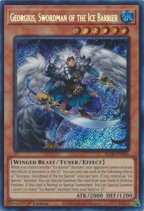 Georgius, Swordman of the Ice Barrier - BLTR-EN006 - Secret Rare 1st Edition