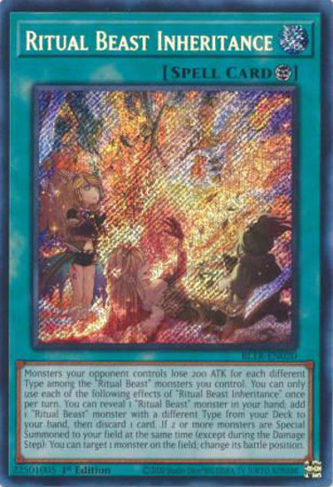 Ritual Beast Inheritance - BLTR-EN020 - Secret Rare 1st Edition