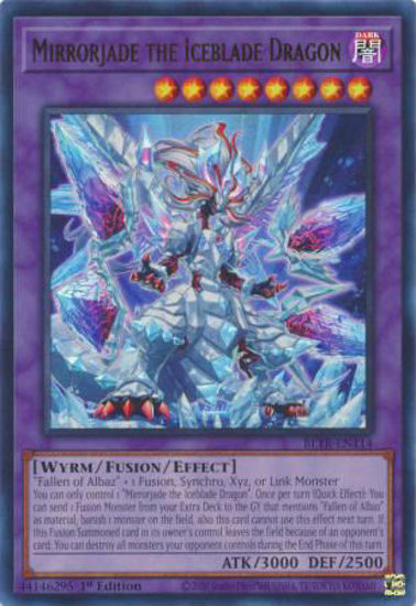 Mirrorjade the Iceblade Dragon - BLTR-EN114 - Secret Rare 1st Edition