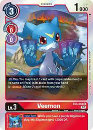 Veemon - EX3-004 - Rare Foil