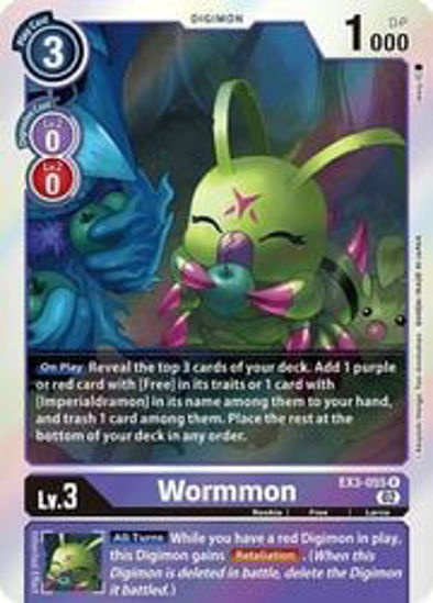 Wormmon - EX3-055 - Rare Foil