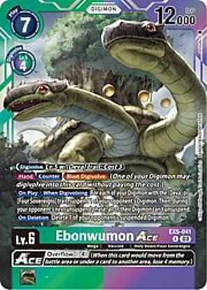 Ebonwumon Ace - EX5-041 - Rare Foil