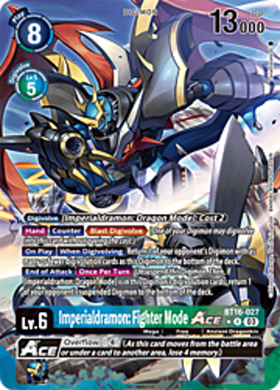 Imperialdramon: Fighter Mode Ace (Alternate Art) - BT16-027a - Rare Foil