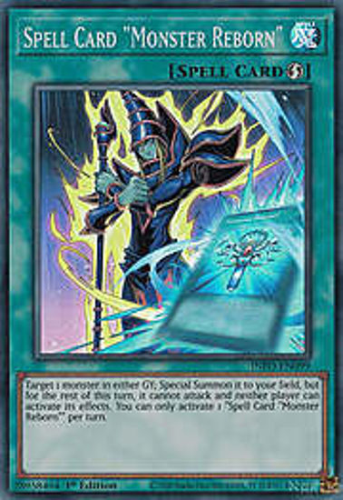 Spell Card "Monster Reborn" - INFO-EN099 - Super Rare 1st Edition