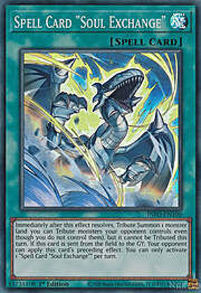 Spell Card "Soul Exchange" - INFO-EN100 - Super Rare 1st Edition