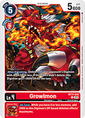 Growlmon - BT17-010 - Common Foil