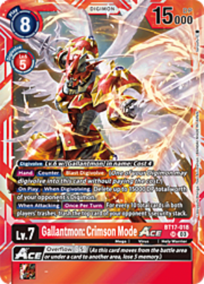 Gallantmon: Crimson Mode Ace - BT17-018 - Super Rare Foil