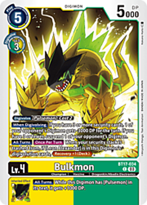 Bulkmon - BT17-034 - Common Foil