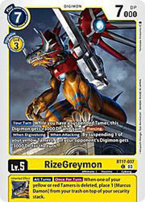 RizeGreymon - BT17-037 - Uncommon