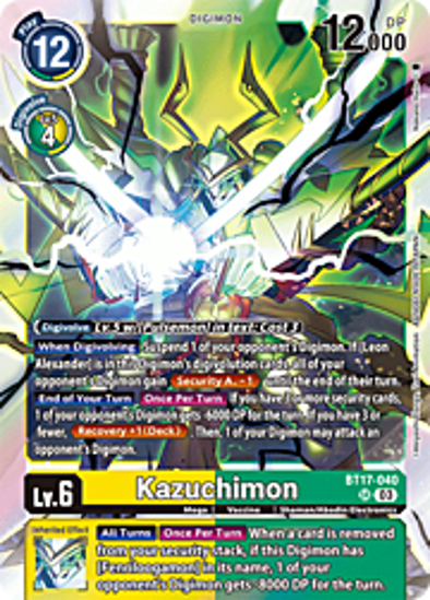 Kazuchimon - BT17-040 - Super Rare Foil