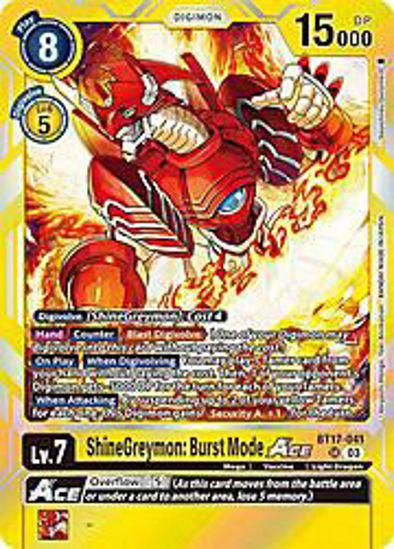 ShineGreymon: Burst Mode Ace - BT17-041 - Super Rare Foil