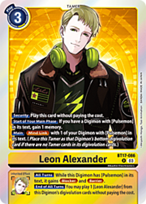 Leon Alexander - BT17-086 - Rare Foil