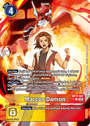 Marcus Damon (Alternate Art) - BT17-087a - Rare Foil