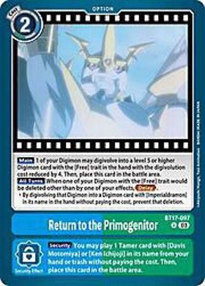 Return to the Primogenitor - BT17-097 - Uncommon