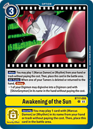 Awakening of the Sun - BT17-099 - Uncommon