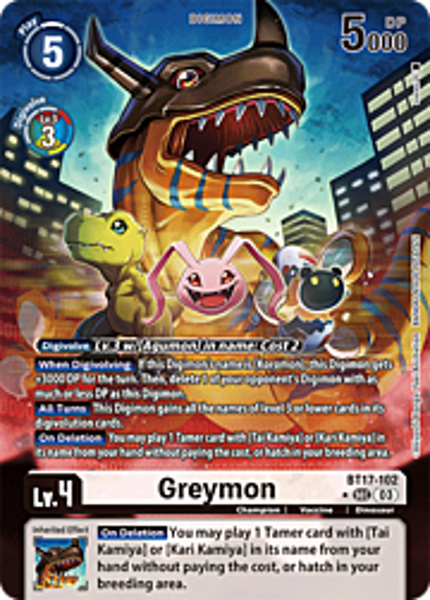 Greymon (Alternate Art) - BT17-102a - Secret Rare