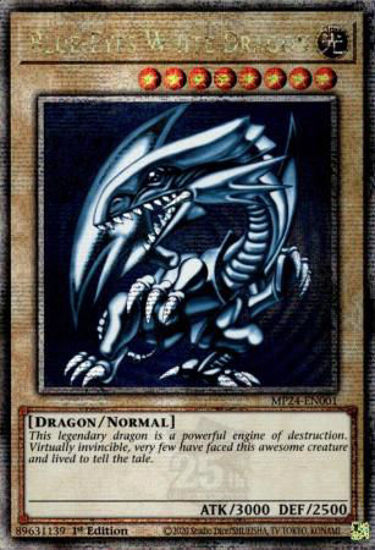 Blue-Eyes White Dragon - MP24-EN001 - Quarter Century Secret Rare 1st Edition