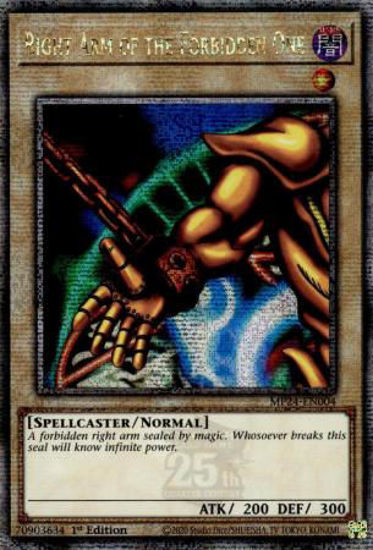 Right Arm of the Forbidden One - MP24-EN004 - Quarter Century Secret Rare 1st Edition