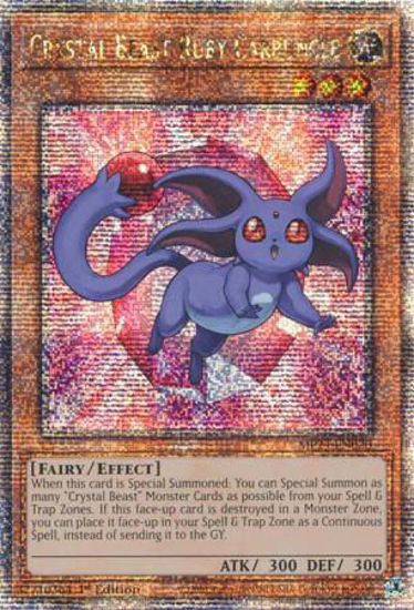 Crystal Beast Ruby Carbuncle - MP24-EN020 - Quarter Century Secret Rare 1st Edition